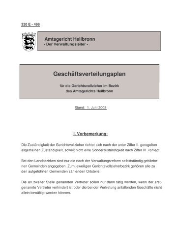 Der Verwaltungsleiter - Amtsgericht Gernsbach