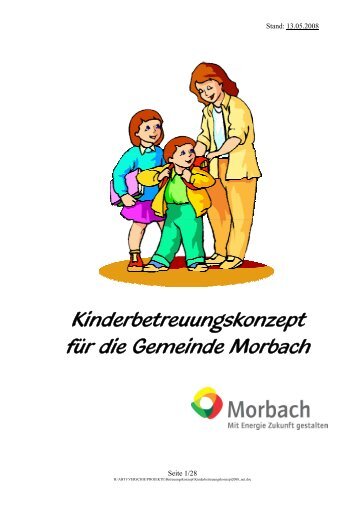 Kinderbetreuungskonzept 2008 - Gemeinde Morbach