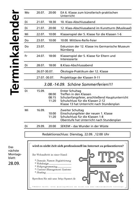 DAS MONTAGSBLATT