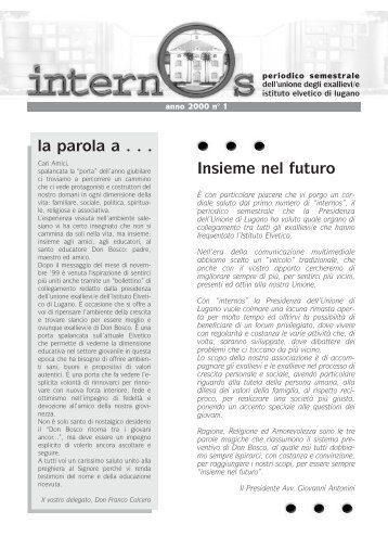 Insieme nel futuro la parola a . . .