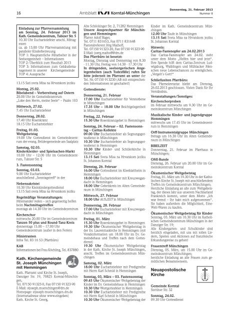 Amtsblatt KW 8 2013 - Stadt Korntal-Münchingen