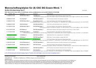 Mannschaftsspielplan für (8) OSC BG Essen-Werd. 1