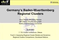 Germany's Baden-Wuerttemberg Regional Clusters - TCI Network