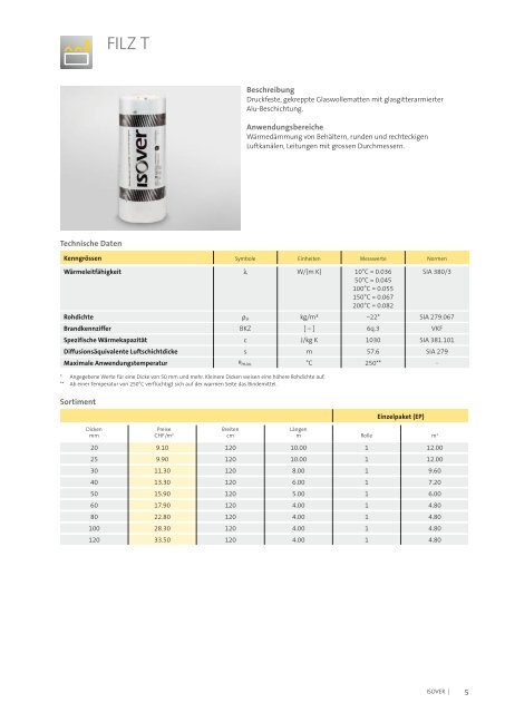 Industrielle Anwendungen - Isover