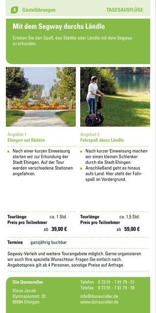 erlebnisangebote - Alb-Donau-Kreis Tourismus