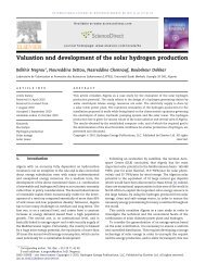 Valuation and development of the solar hydrogen production