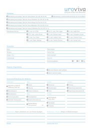 Anmeldungen zur urologischen Sprechstunde (pdf) - Uroviva