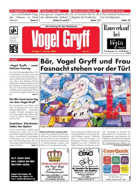 7. Januar 2005 - Vogel Gryff