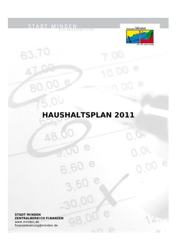 HAUSHALTSPLAN 2011 - Stadt Minden