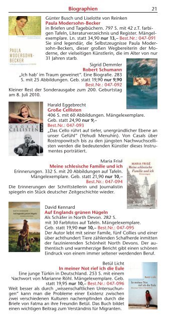 Modernes Antiquariat Sonderausgaben - Buchhandlung ENGEL ...