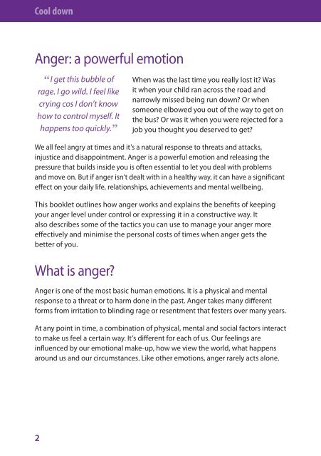 Cool Down: Anger and How to Deal With - British Association of ...