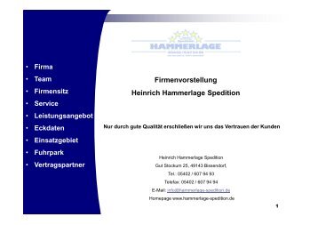 Service - Heinrich Hammerlage Spedition
