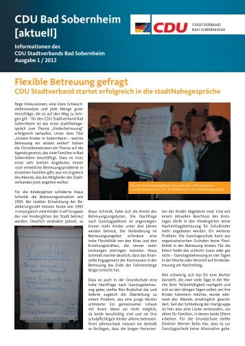 CDU Bad Sobernheim aktuell Ausgabe 1 2012 - CDU Stadtverband ...