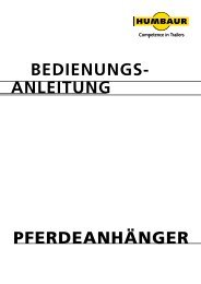 bedienungs- anleitung Pferdeanhänger