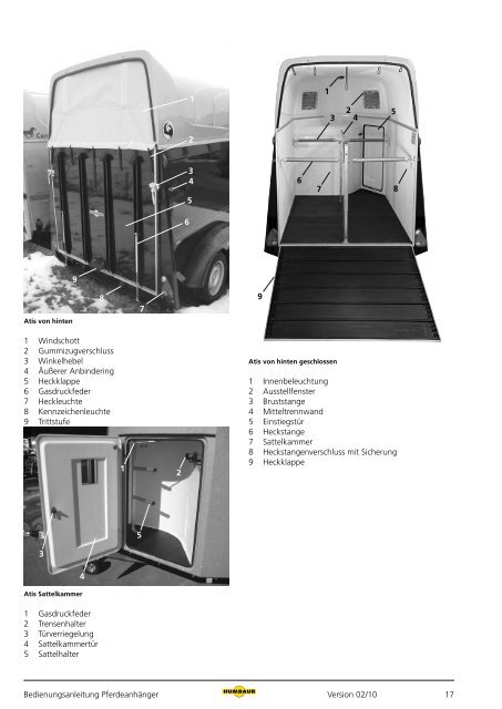 bedienungs- anleitung Pferdeanhänger