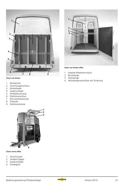 bedienungs- anleitung Pferdeanhänger