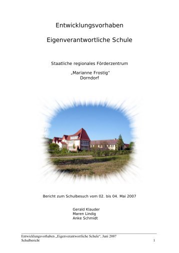 Schulbericht Evaluation