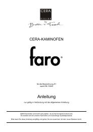 Bedienungsanleitung Faro - Cera