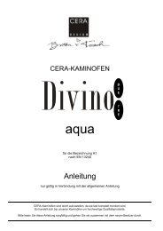 Bedienungsanleitung Divino aqua - Cera