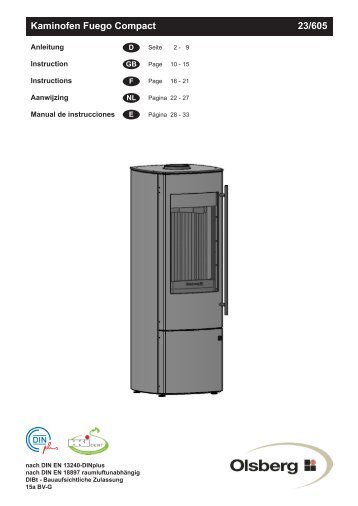 Bedienungsanleitung Olsberg Fuego Compact - Feuerdepot.de