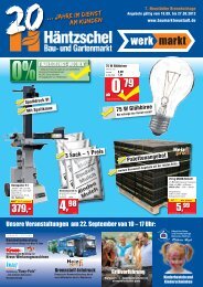 Unsere Veranstaltungen am 22. September von 10 – 17 Uhr: