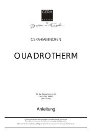Bedienungsanleitung Quadrotherm - Cera