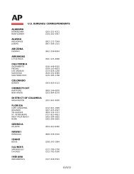 us bureaus/correspondents alabama alaska arizona arkansas