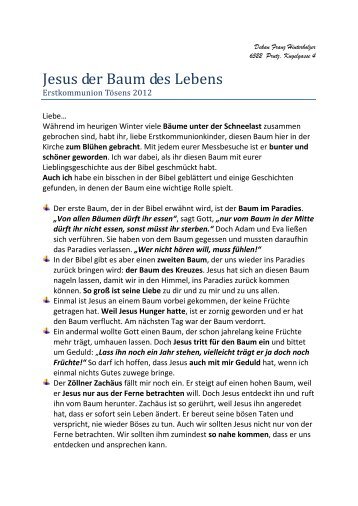 Jesus der Baum des Lebens - Dekanat Prutz