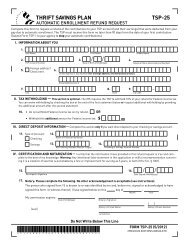 Form TSP-25 - Thrift Savings Plan