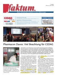 Pharmacon Davos: Viel Beachtung für CEDAG - NARZ/AVN
