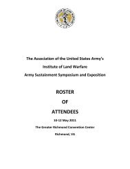 ROSTER OF ATTENDEES - Association of the United States Army