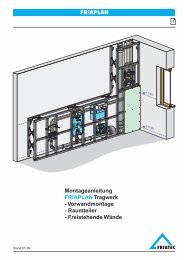 Montageanleitung Tragwerk - Vorwandmontage ... - Glynwed