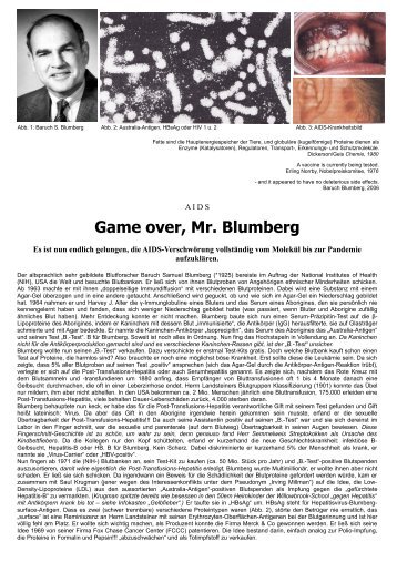 Game over, Mr. Blumberg - Positiv-hiv-aids.de