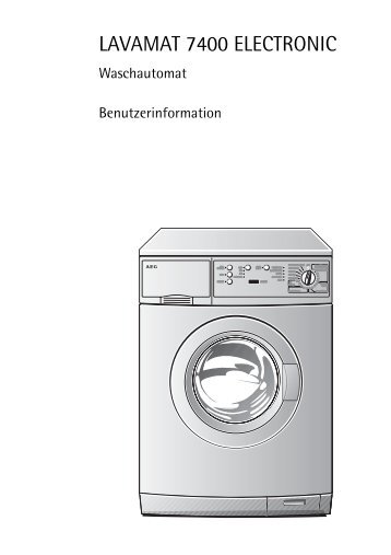 LAVAMAT 7400 ELECTRONIC - Electrolux-ui.com