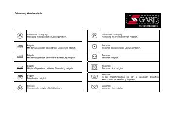 Download Waschanleitung PDF - S-GARD
