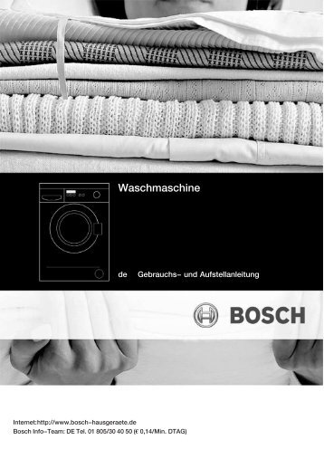 Bosch WAA 20260 Manual User Guide Pdf - Washing Machine ...