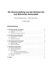 Die Atomvorstellung von den Griechen bis zum ... - Julius Plenz