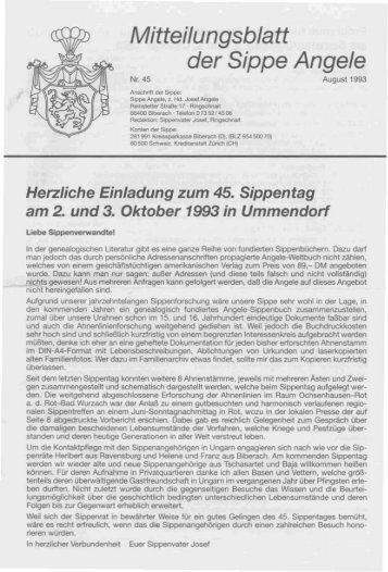 Das Mitteilungsblatt 45 von 1993 als pdf-Datei - Angele Sippe