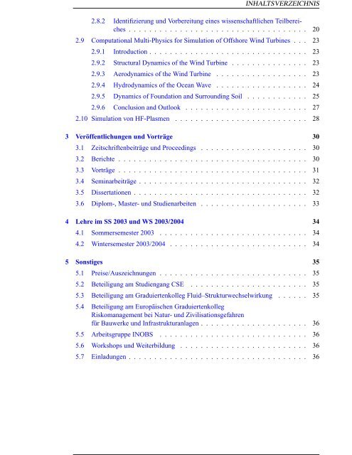 Jahresbericht 2004 - Institut für Wissenschaftliches Rechnen ...