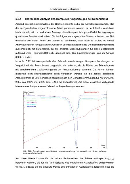 Untersuchung von Cyclodextrinkomplexen - OPUS - Universität ...