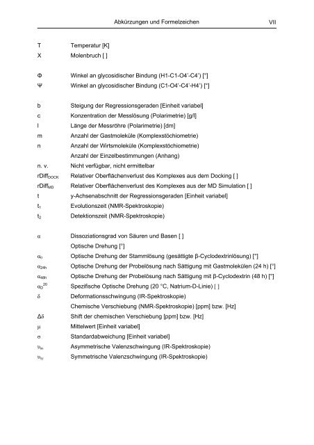 Untersuchung von Cyclodextrinkomplexen - OPUS - Universität ...