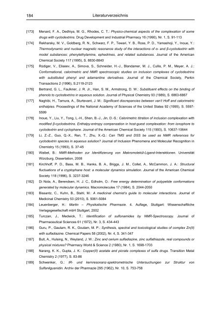 Untersuchung von Cyclodextrinkomplexen - OPUS - Universität ...