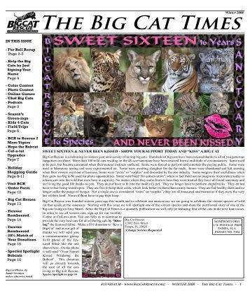 The Big Cat TimesWinter 2008 - Big Cat Rescue