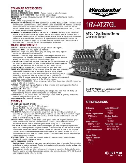 16v At27gl Series Constant Torque Engines