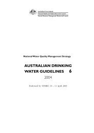 australian drinking water guidelines 6 2004 - National Health and ...