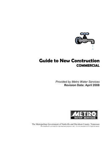 Nashville.gov - Metro Water - Guide to New Commercial Construction