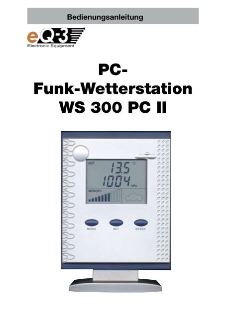 PC- Funk-Wetterstation WS 300 PC II - ELV