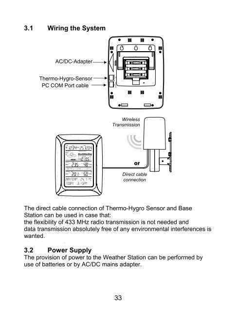 Touch Screen-Wetterstation Modell WS-3600 - Technoline