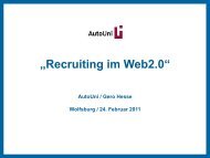 „Recruiting im Web2.0“ - AutoUni