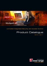 Inner Range Product Catalogue 2010 / 2011